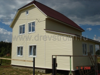 Проект двухэтажного дома из бруса, размеры 6х9